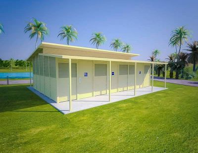 Noosa Tourist Multi Amenity Toilet Building with Cove and Wallaby colour scheme